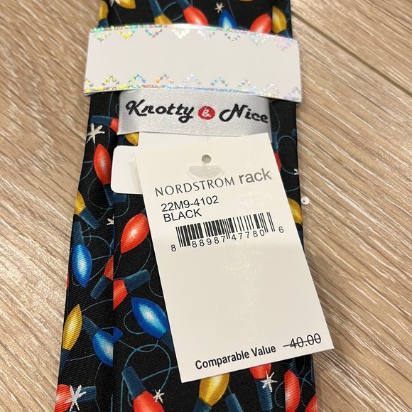 Knotty & Nice “Naughty, Nice, I Tried” Festive Lights Tie - Picture 4 of 4